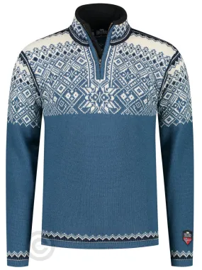 Nordic zip sweater, Traditional Blue