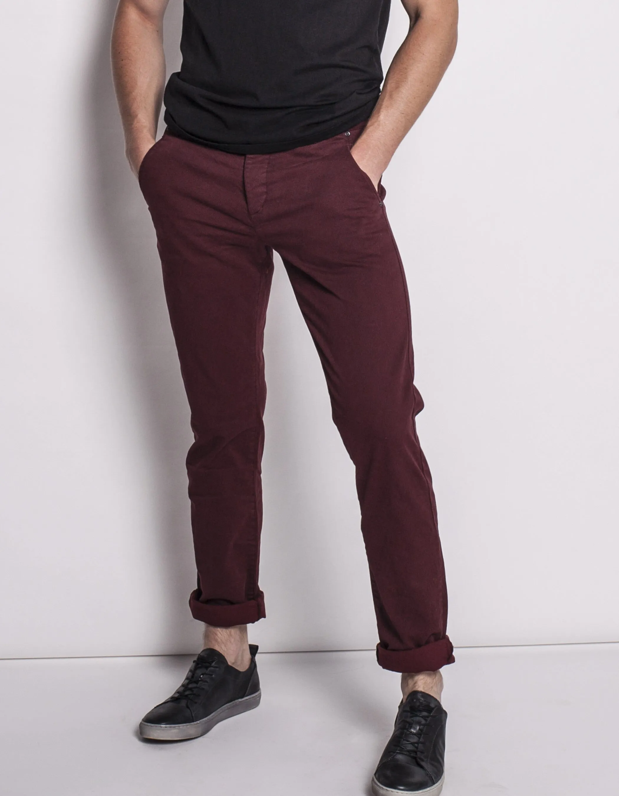 Pantalon homme bordeaux