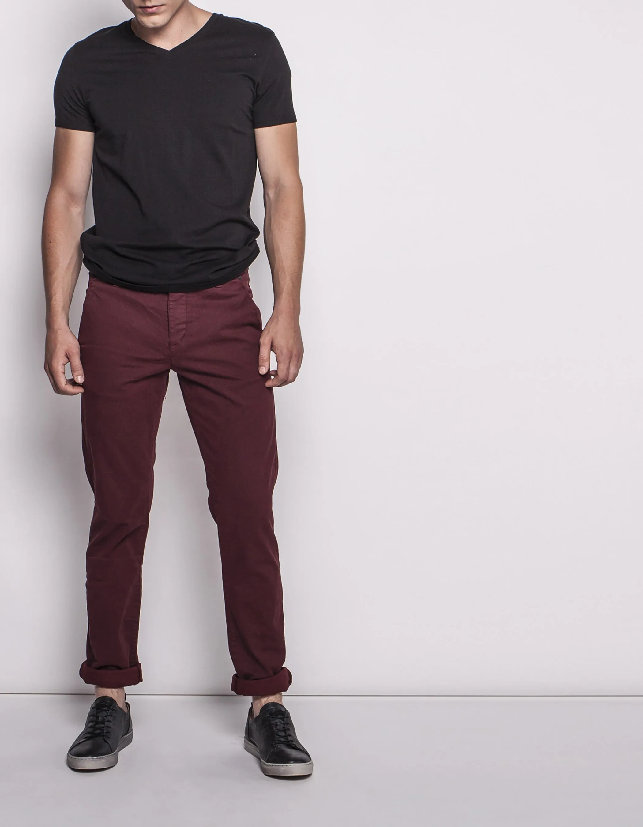 Pantalon homme bordeaux