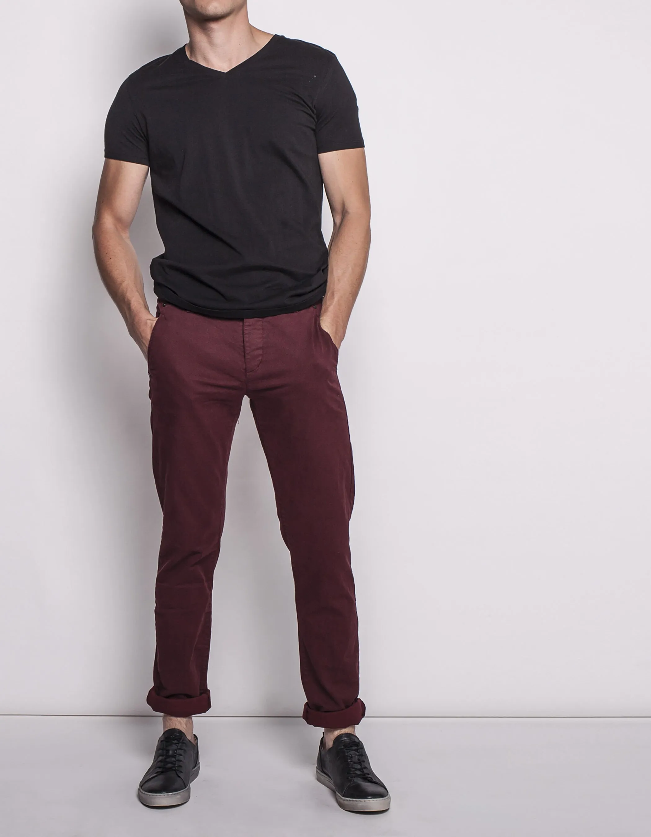 Pantalon homme bordeaux