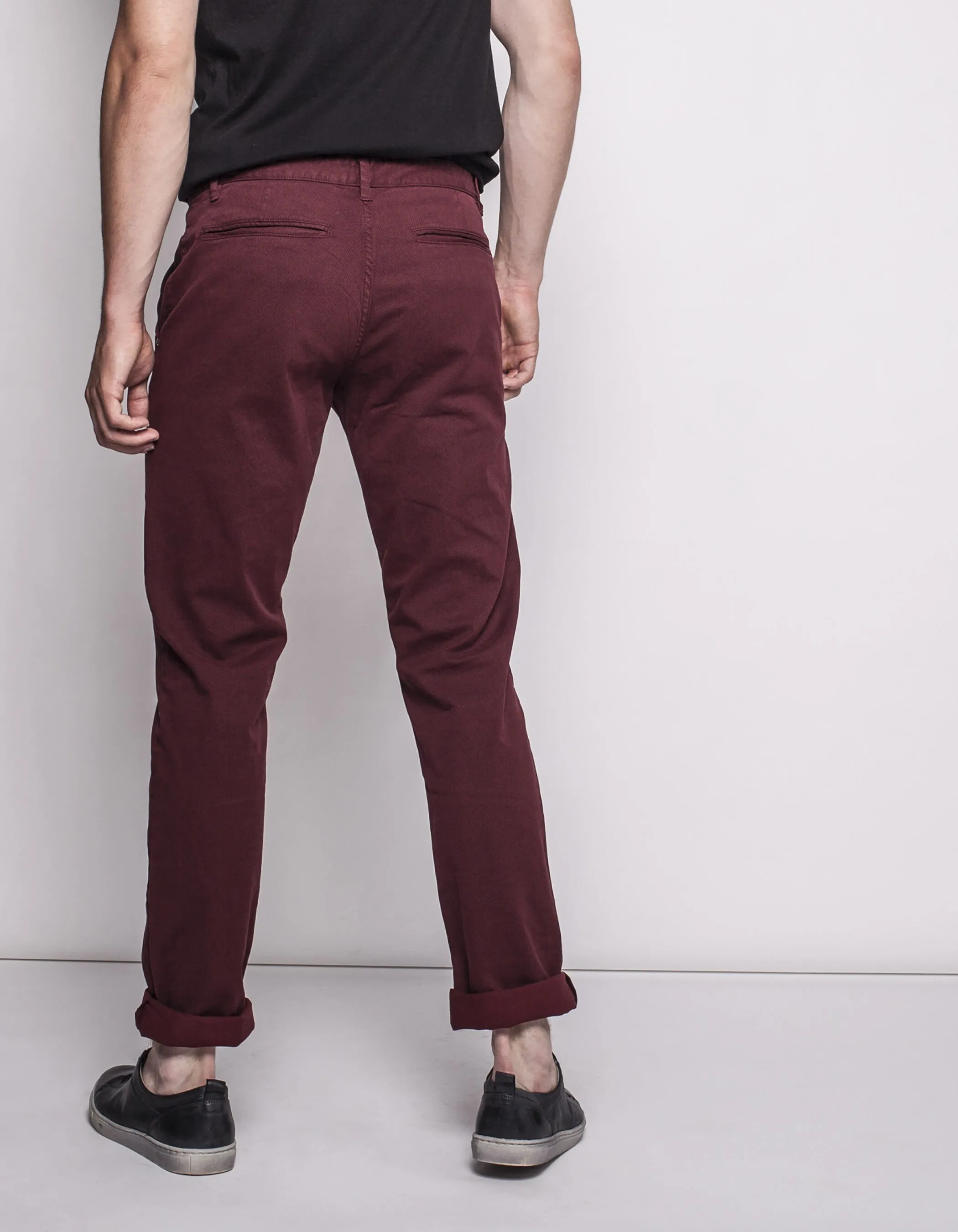 Pantalon homme bordeaux