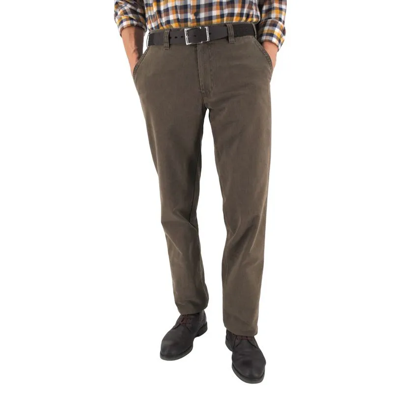 Pantalon peau de pêche MENS Madrid gris-marron 2046Med