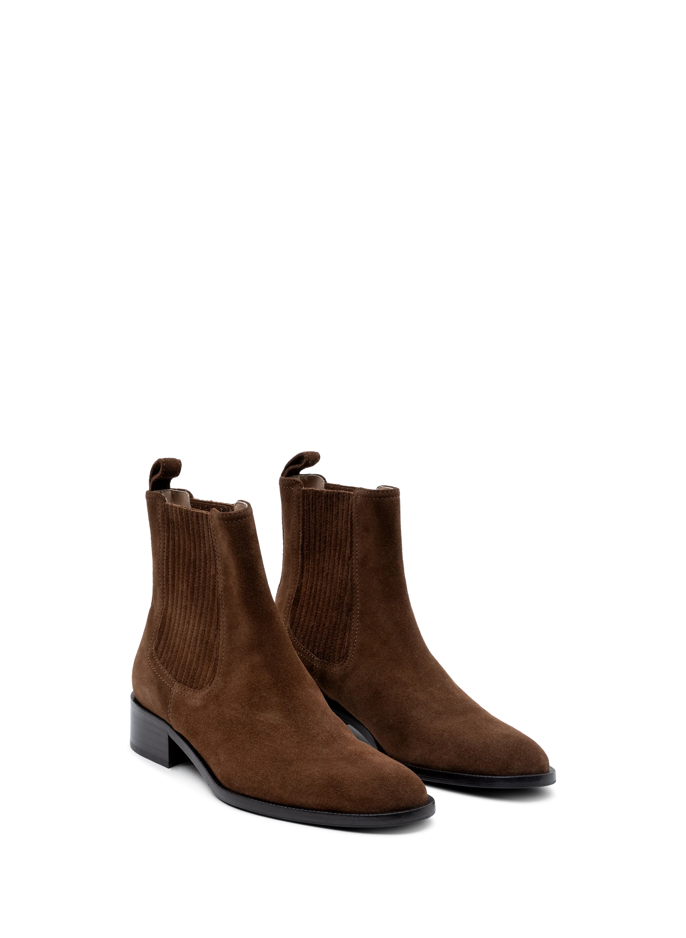 PARALLELE  Bottines en veau velours gil - Marron