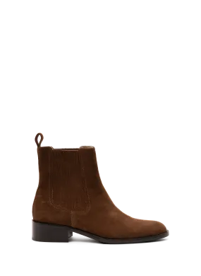 PARALLELE  Bottines en veau velours gil - Marron