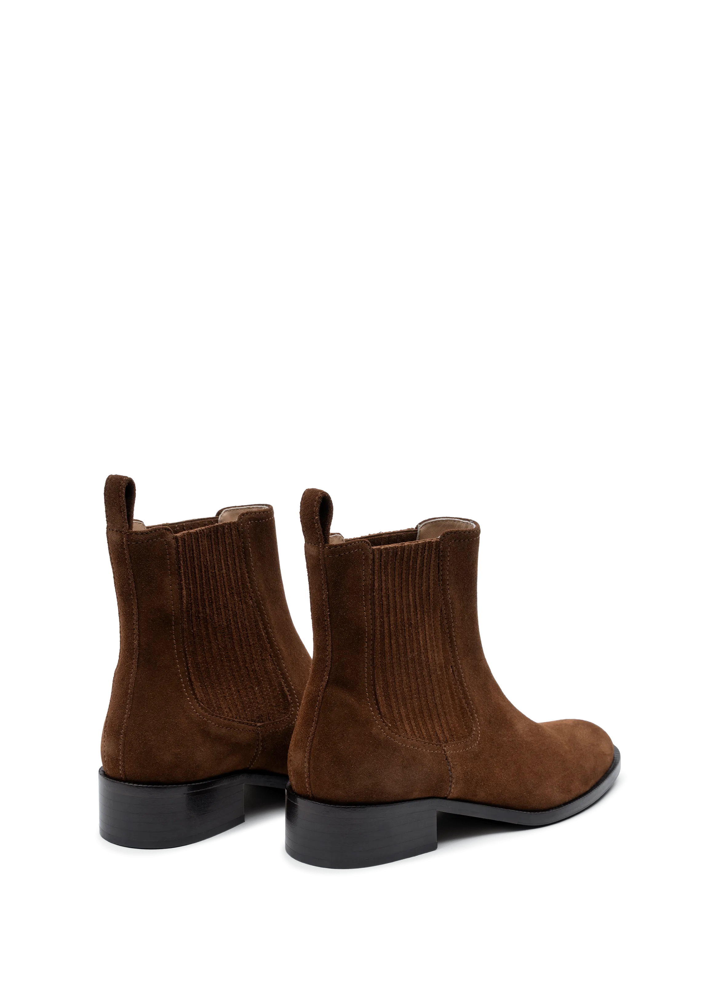 PARALLELE  Bottines en veau velours gil - Marron