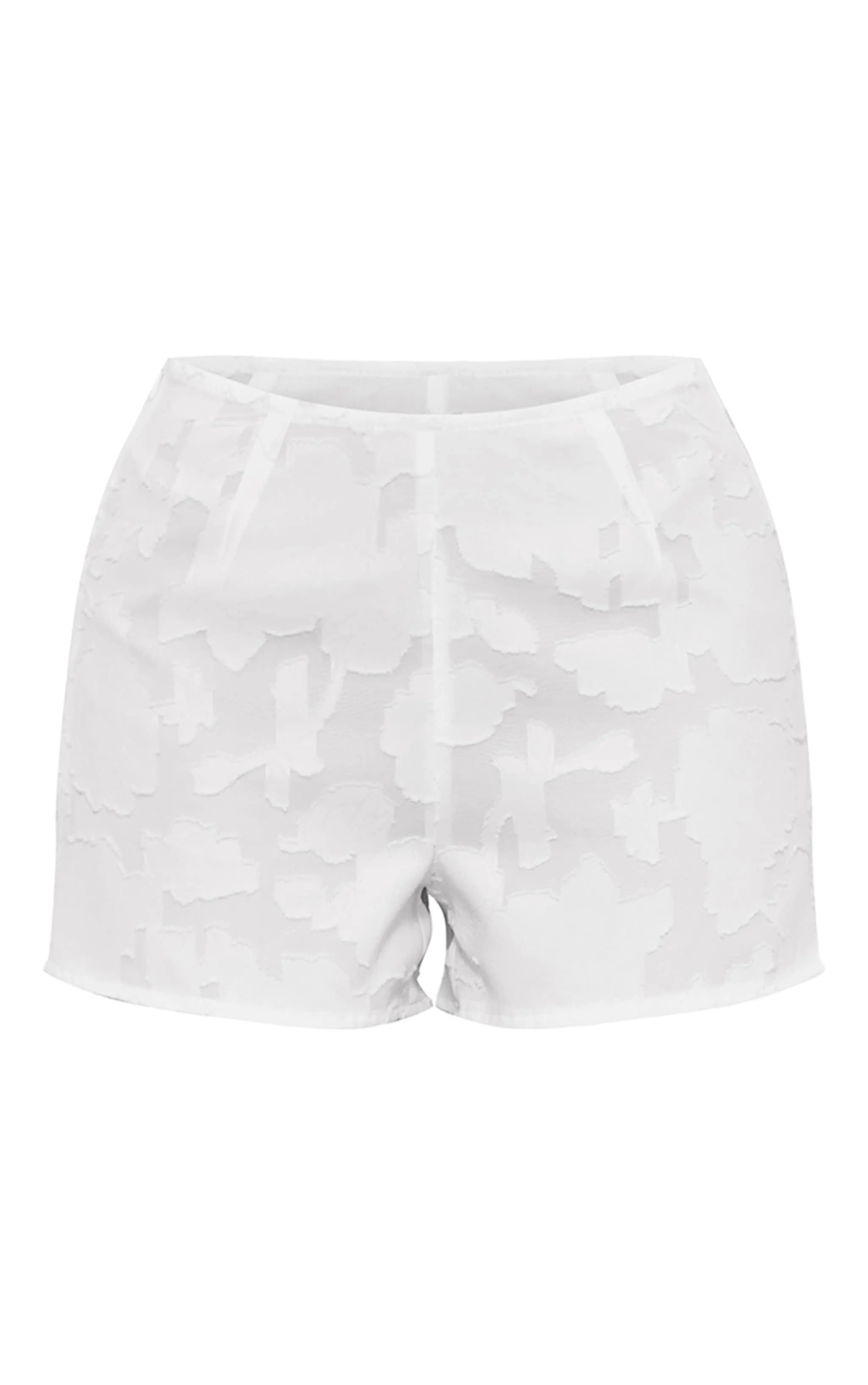 Petite Short texturé blanc