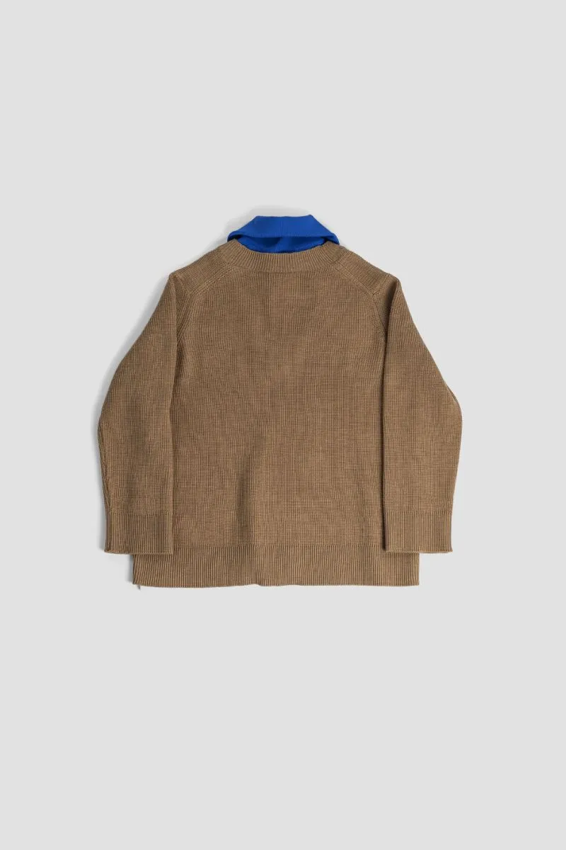 Pull en maille à col zippé