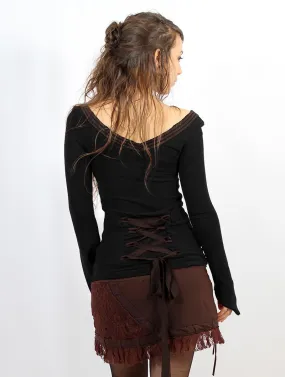 Pull Eo-Lüne, Noir et marron