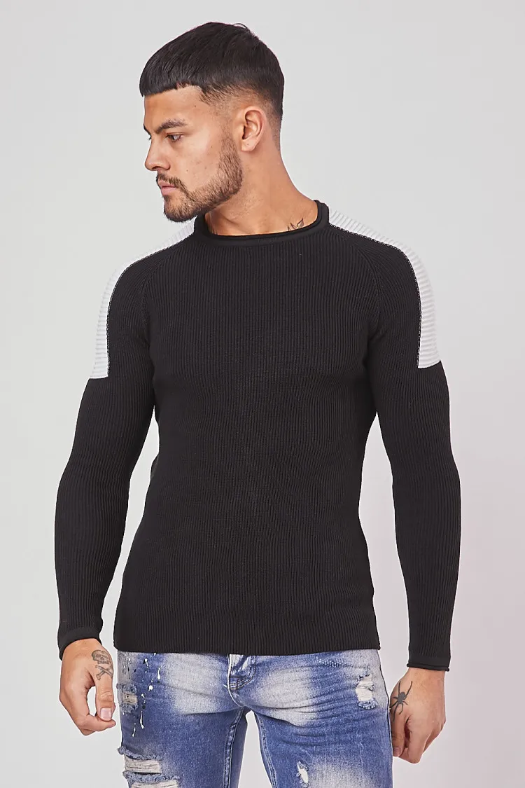 Pull fin bi couleur slim