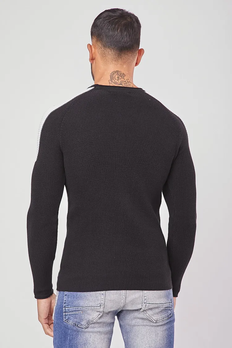 Pull fin bi couleur slim