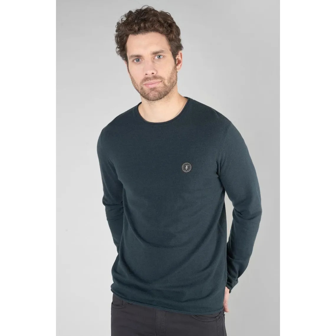 Pull - Vert en cachemire Le Temps des Cerises - Pull / Gilet / Sweatshirt Homme sur MenCorner