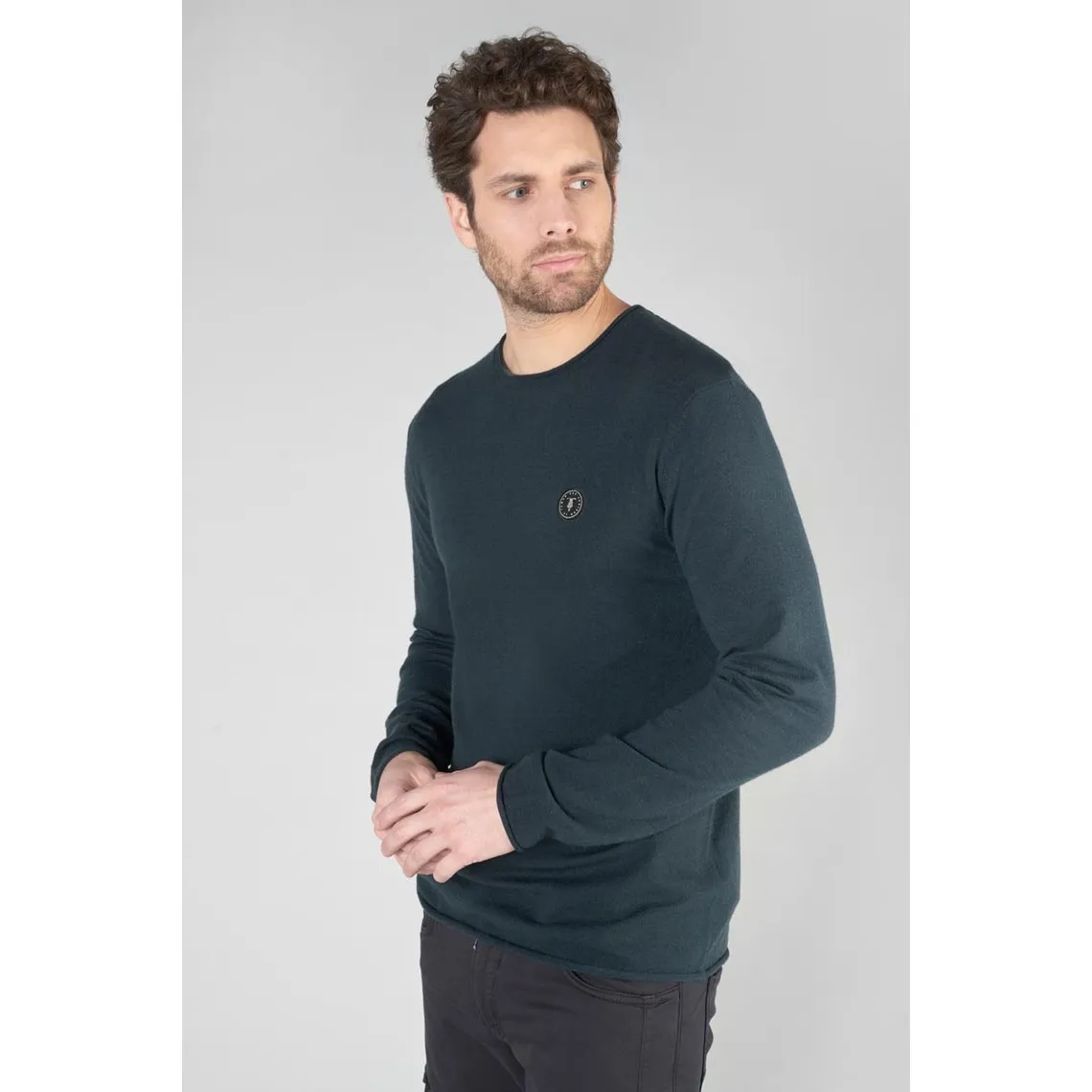 Pull - Vert en cachemire Le Temps des Cerises - Pull / Gilet / Sweatshirt Homme sur MenCorner