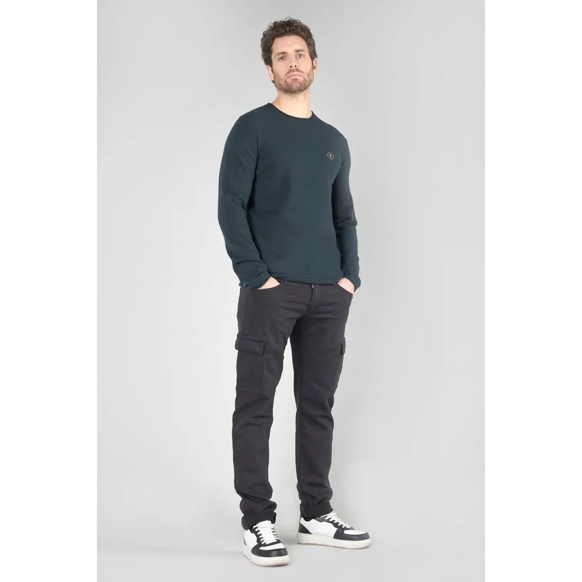 Pull - Vert en cachemire Le Temps des Cerises - Pull / Gilet / Sweatshirt Homme sur MenCorner