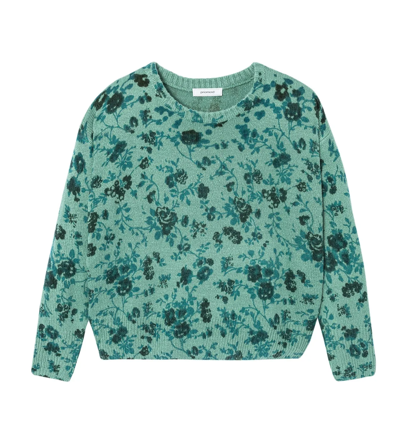 Pull à fleurs Femme - Imprimé marine