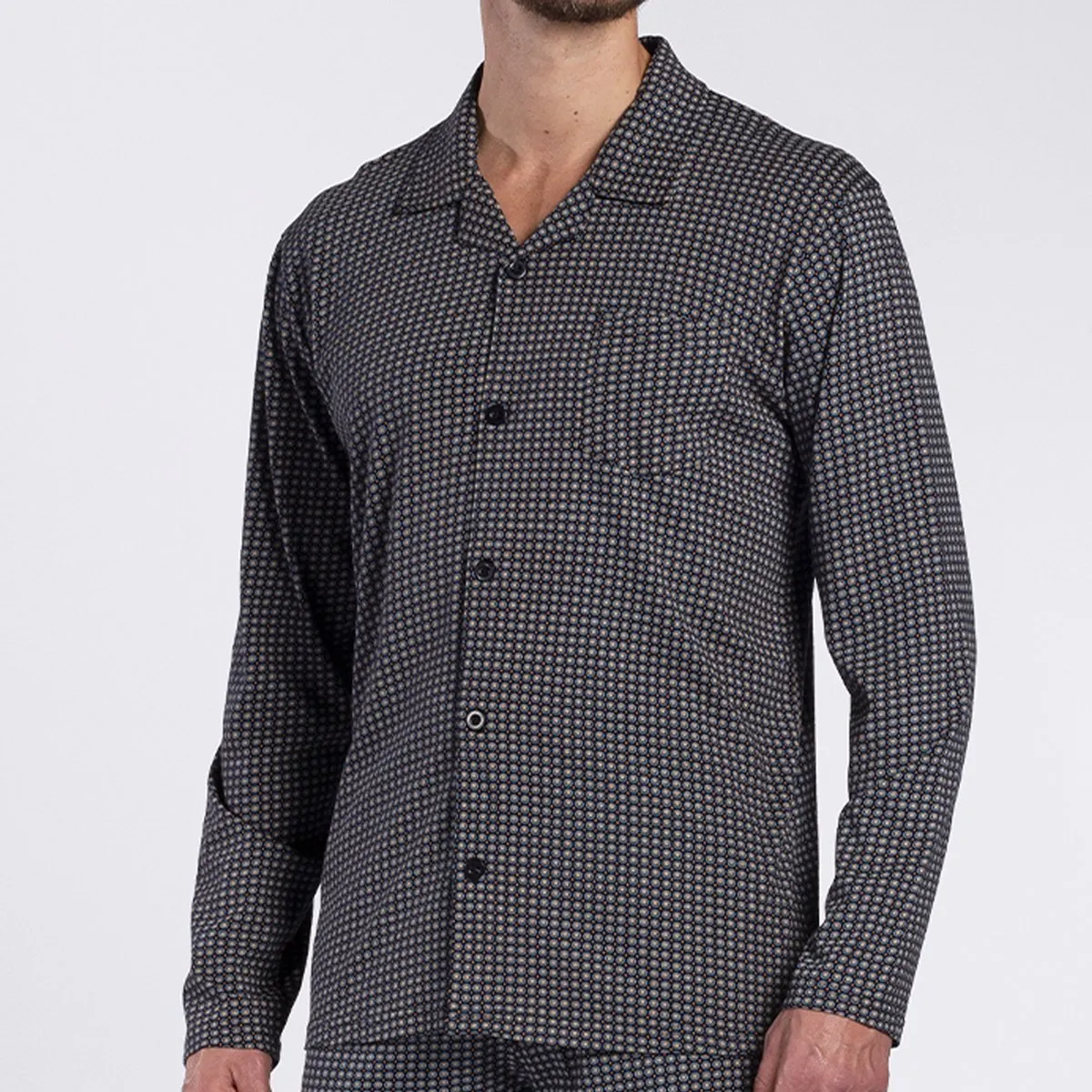 Pyjama homme EPICE noir/imprimé