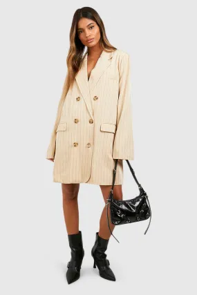 Robe blazer oversize à rayures