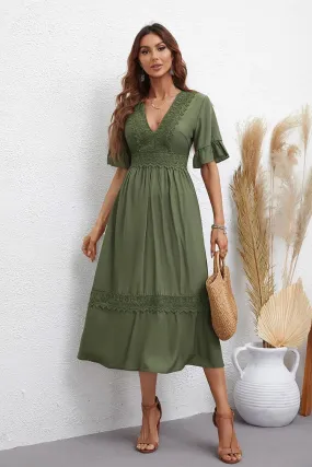 Robe Pour Mariage Champêtre  Kaki