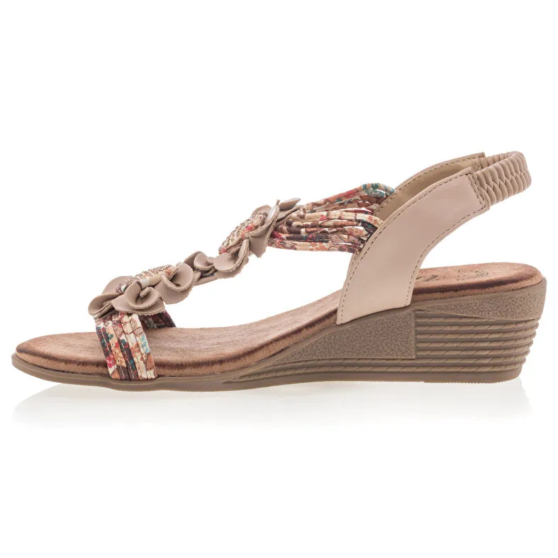 Sandales / nu-pieds Femme Beige Divina : Sandales / Nu-pieds . Besson Chaussures