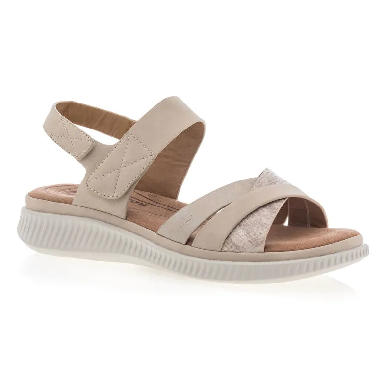 Sandales / nu-pieds Femme Beige ROMIKA : Sandales / Nu-pieds . Besson Chaussures