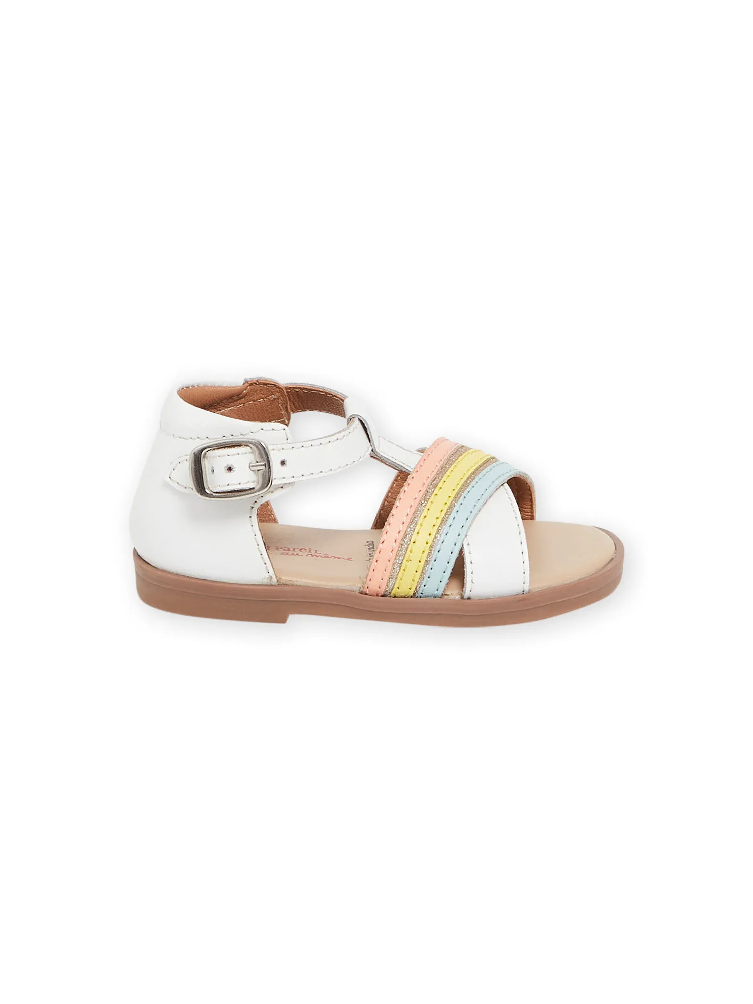 Sandales blanches en cuir