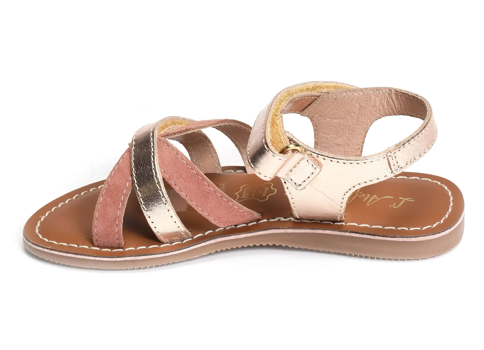 sandales et nu-pieds Atelier tropezien  Il38 or rose 