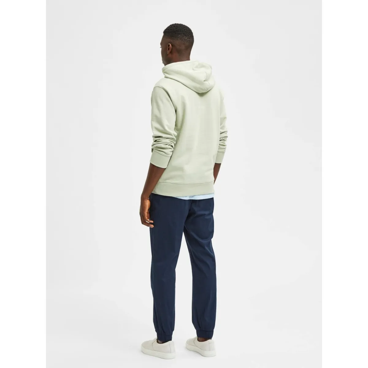 Selected - Sweat à capuche vert amande