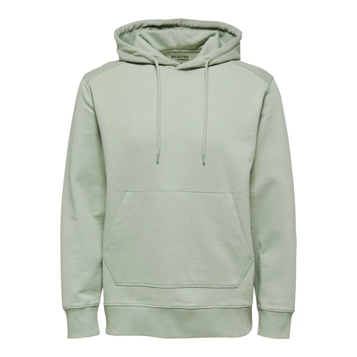 Selected - Sweat à capuche vert amande