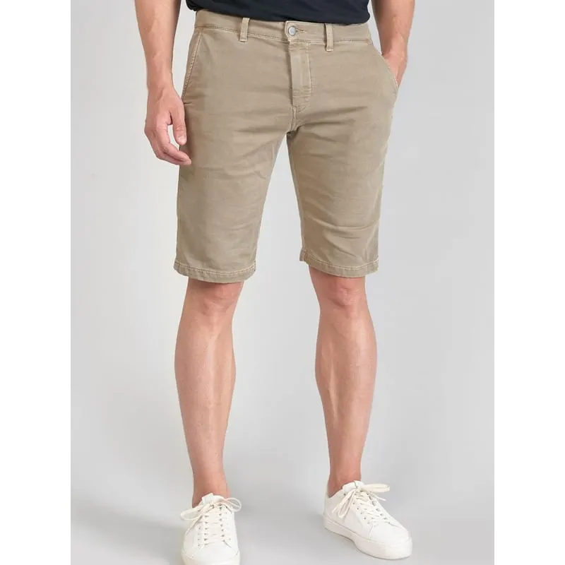 Short chino jogg swoop kaki homme - Le Temps Des Cerises | wimod