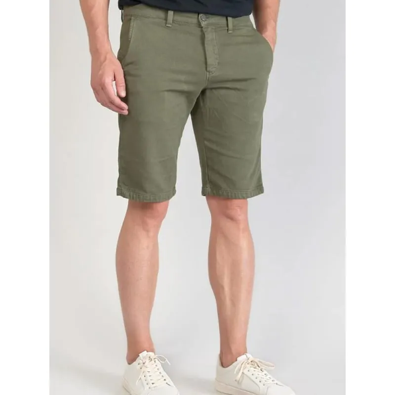 Short chino jogg swoop kaki homme - Le Temps Des Cerises | wimod