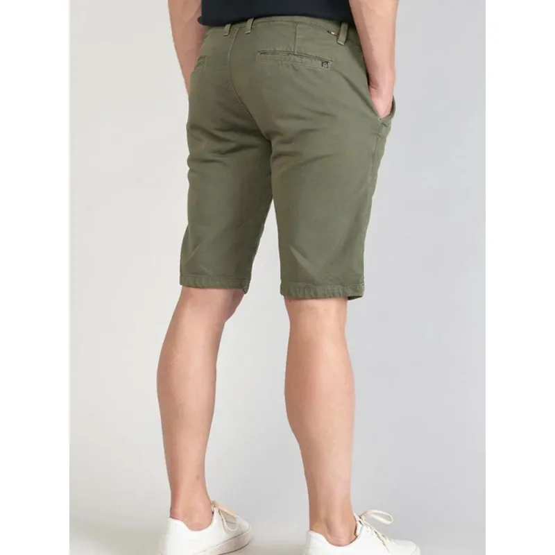 Short chino jogg swoop kaki homme - Le Temps Des Cerises | wimod