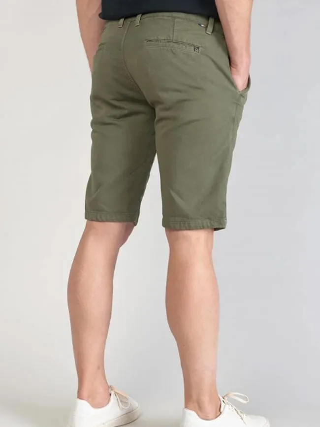 Short chino jogg swoop kaki homme - Le Temps Des Cerises | wimod