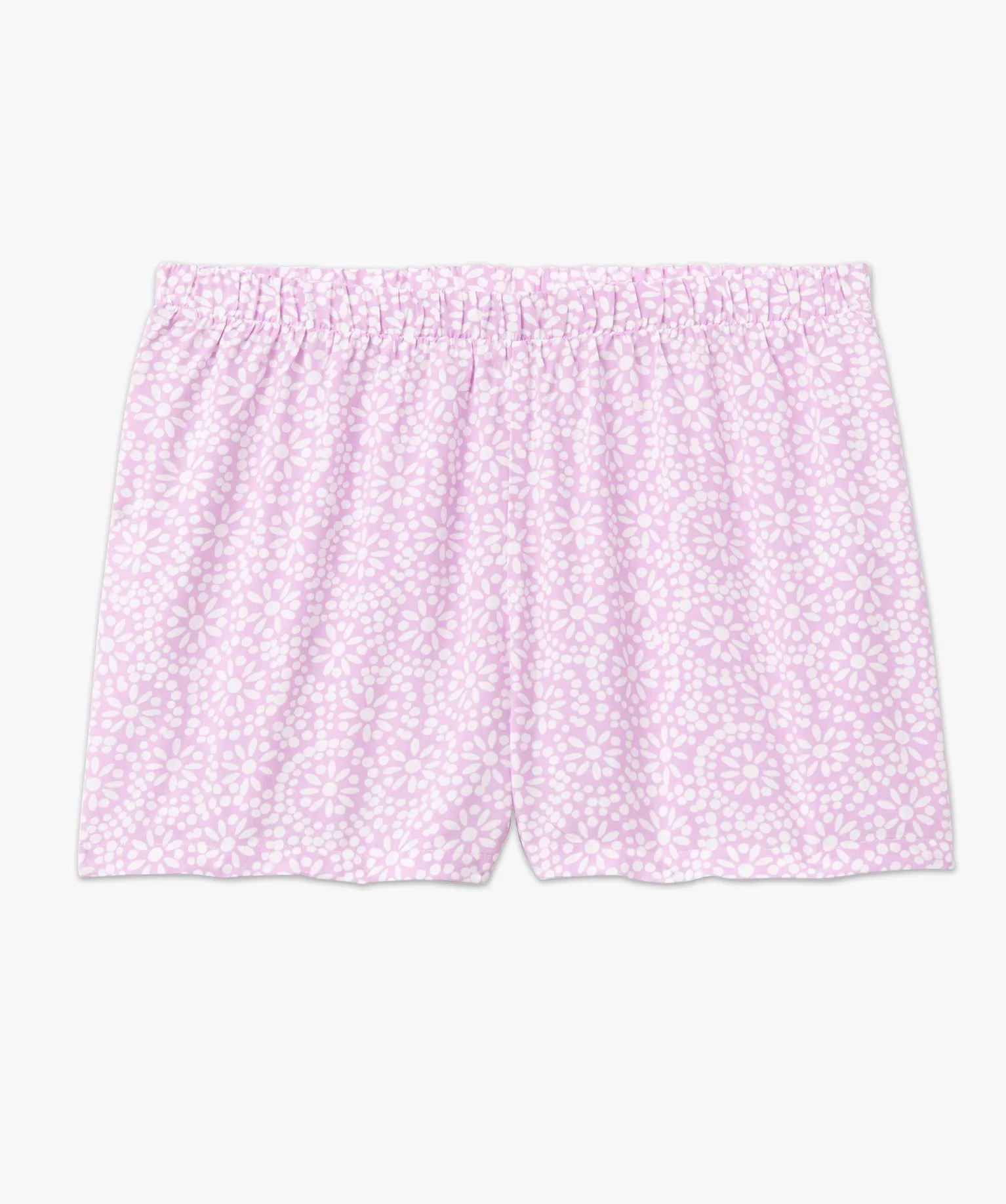 short de pyjama imprime en viscose femme violet bas de pyjama