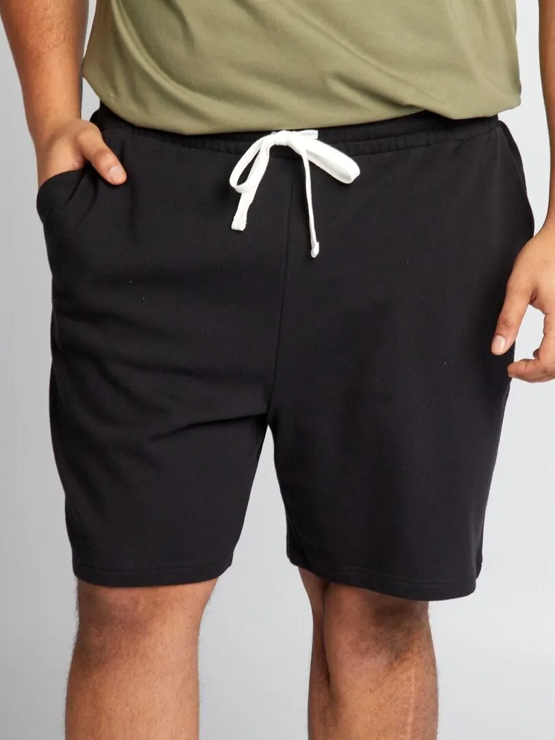 Short en molleton - noir