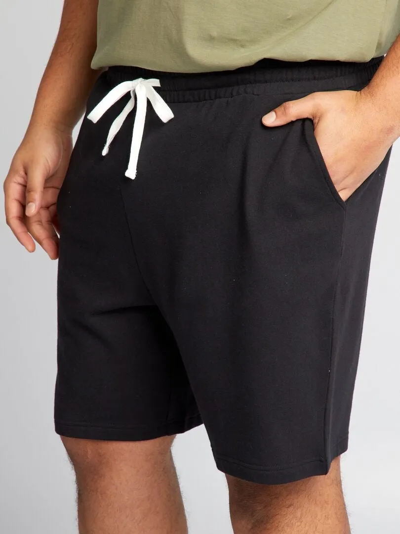 Short en molleton - noir