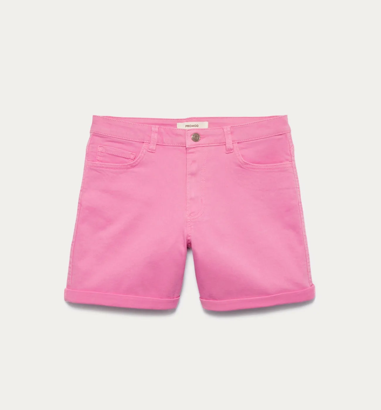 Short en toile unie Femme - Rose