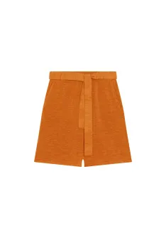 Short fluide en lin flammé - Maceo