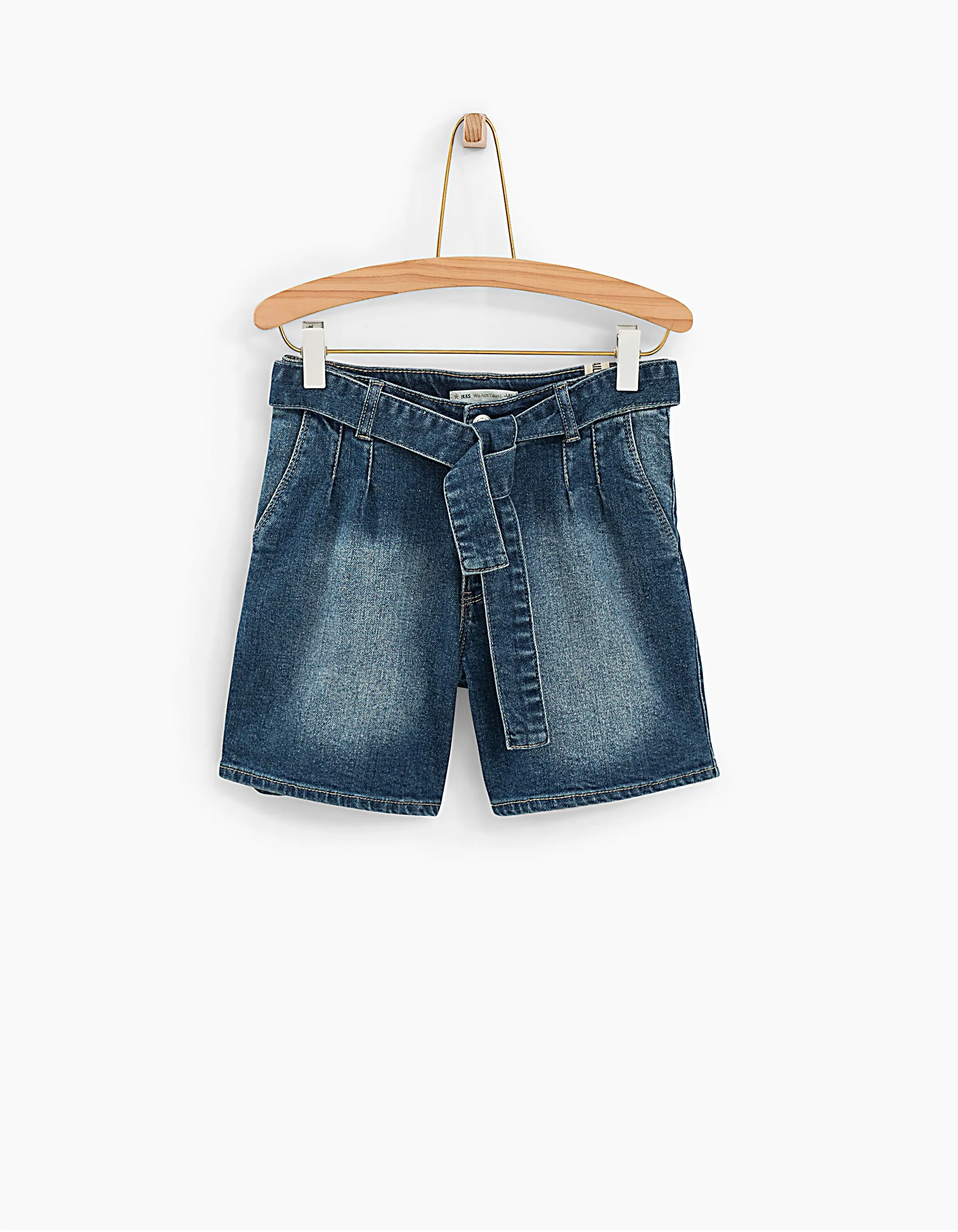 Short mom en jean stone blue fille