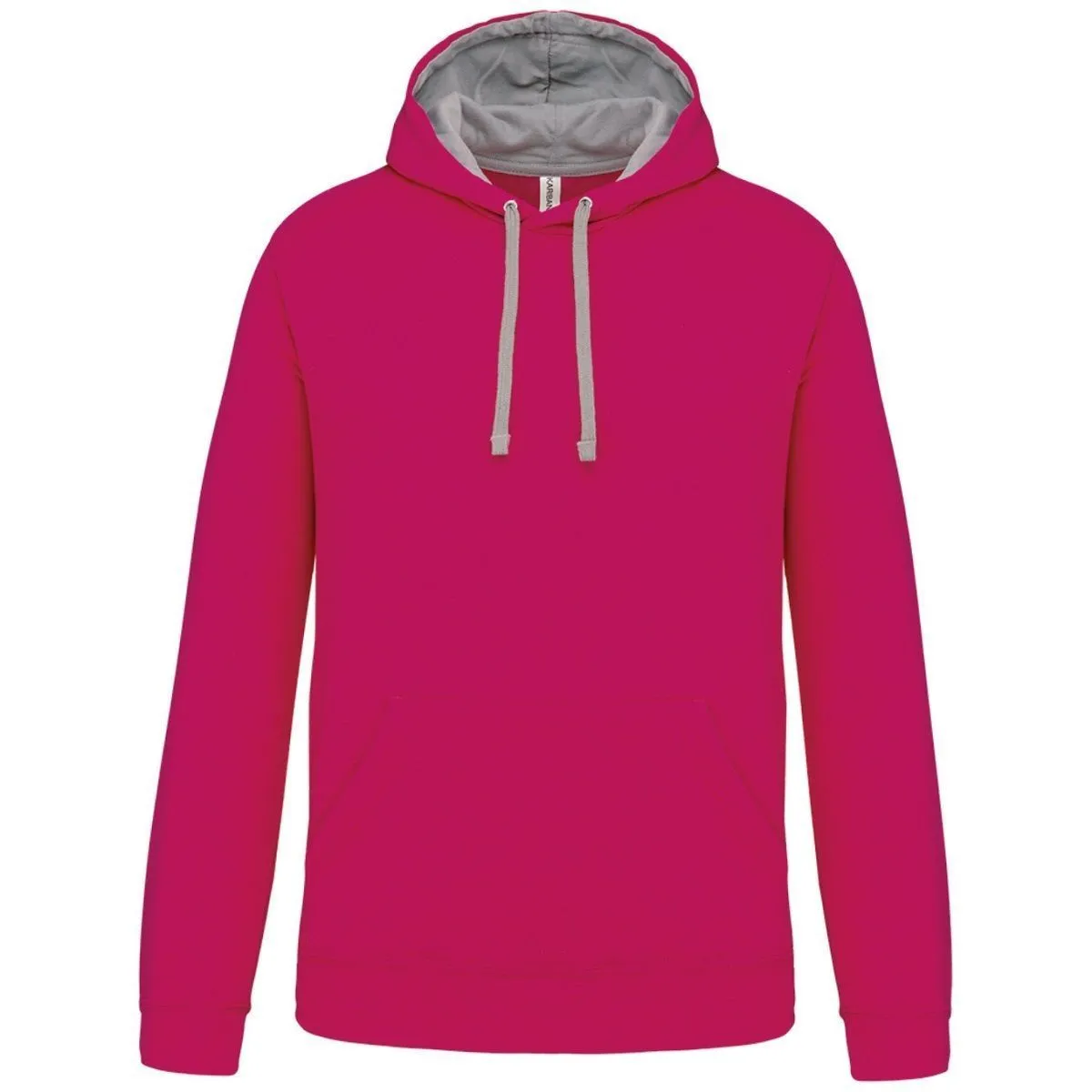 Sweat à capuche contrastée - Homme - K446 - rose fuchsia et gris 