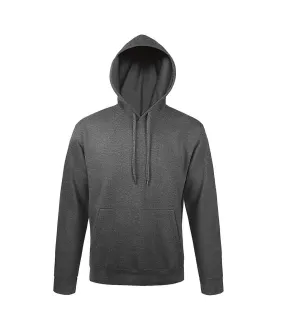 Sweat à capuche snake unisexe gris foncé chiné SOLS