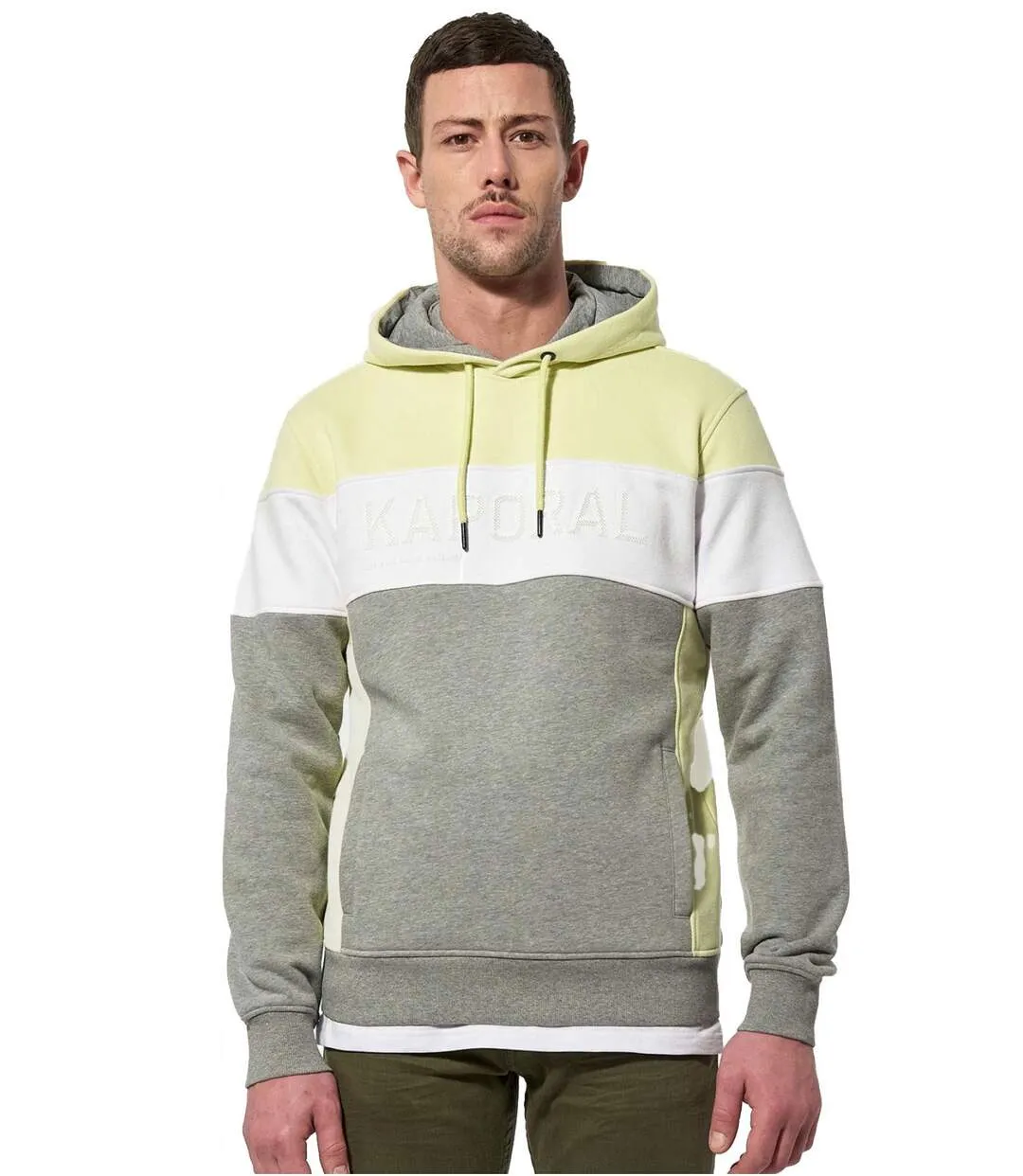 Sweat à capuche tricolore  -  Kaporal - Homme