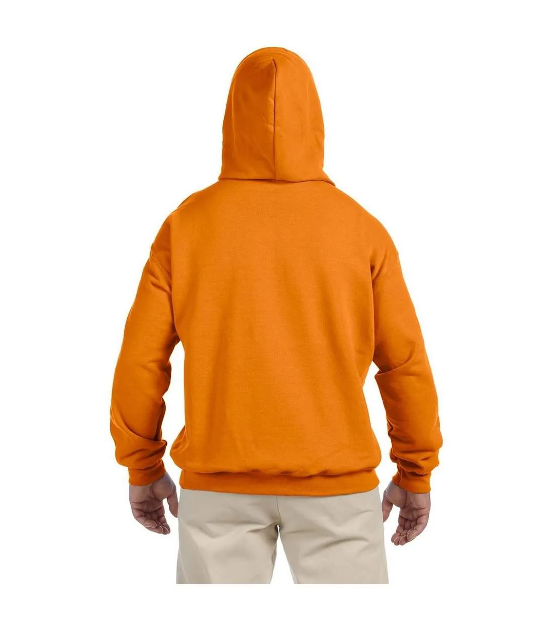 Sweatshirt à capuche  pour homme orange sécurité Gildan