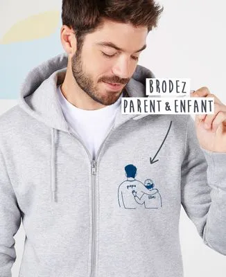 T-Shirt femme Parent et enfants brodé personnalisé