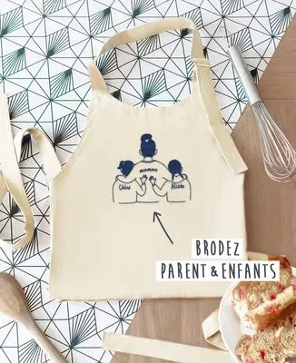 T-Shirt femme Parent et enfants brodé personnalisé