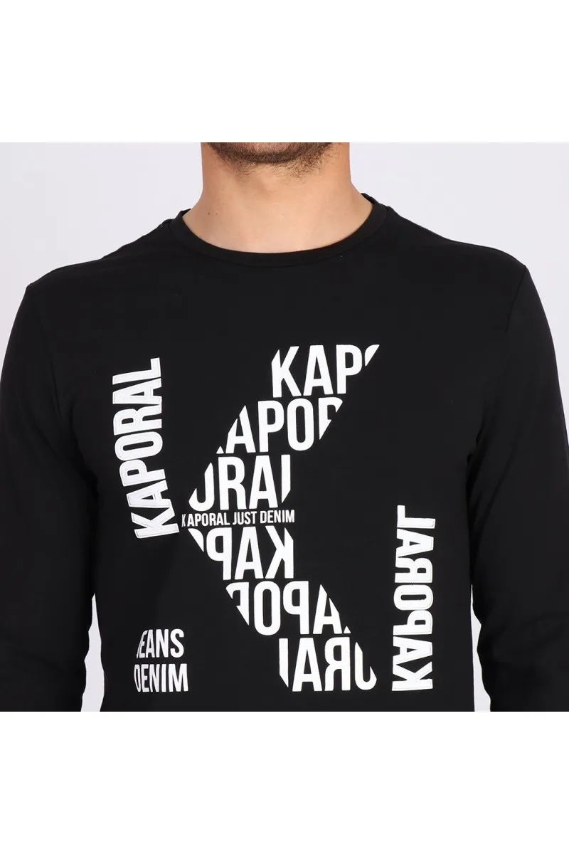 T shirt Kaporal manches longues homme Gerlu Black