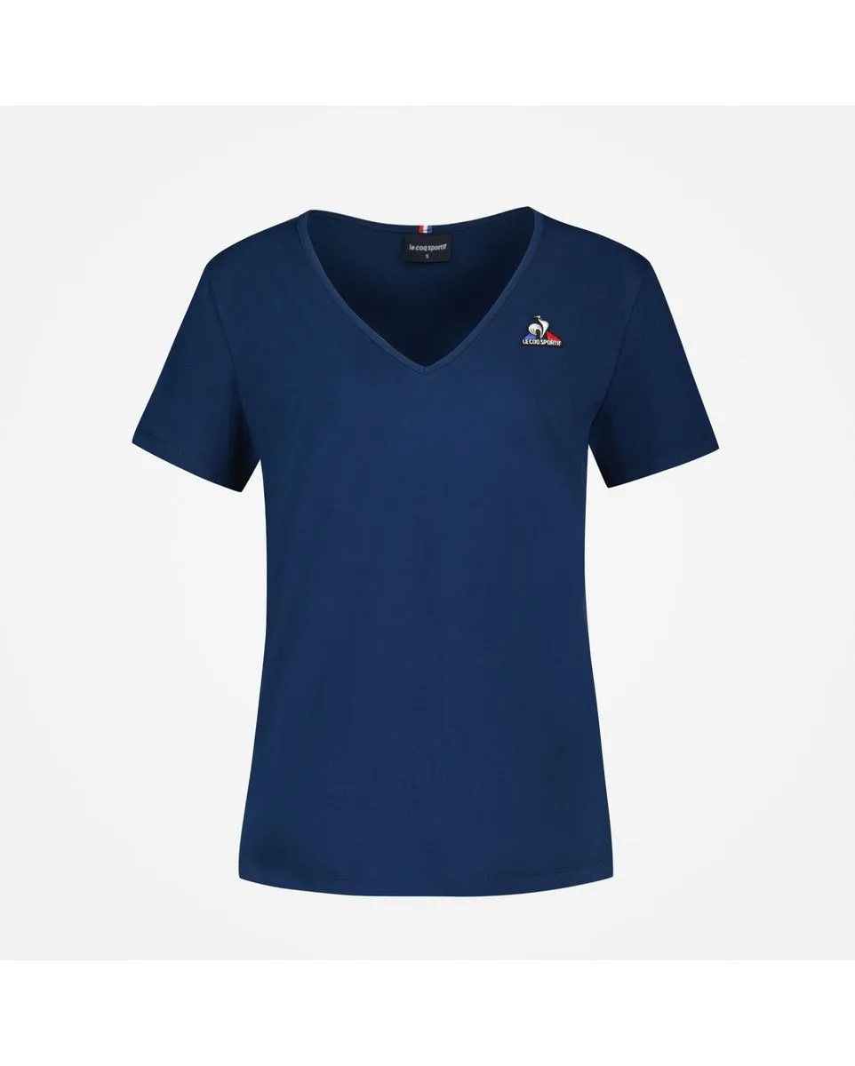 T-shirt manches courtes Femme ESS TEE SS COL V N2 W Bleu