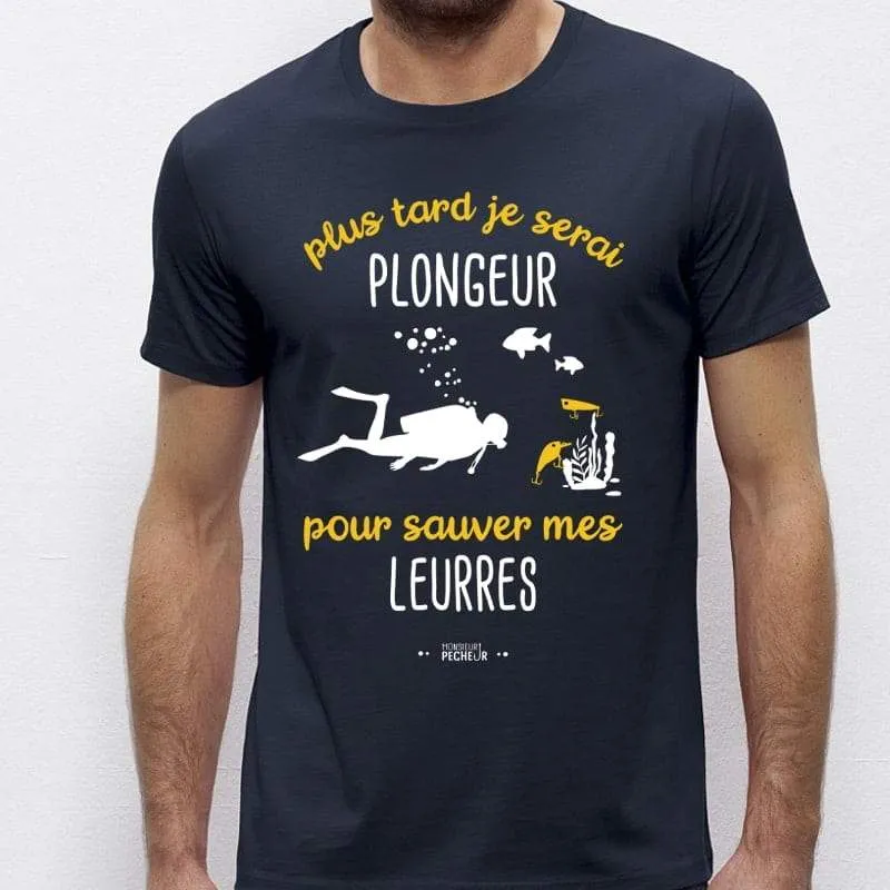 T-Shirt Plus tard je serais plongeur